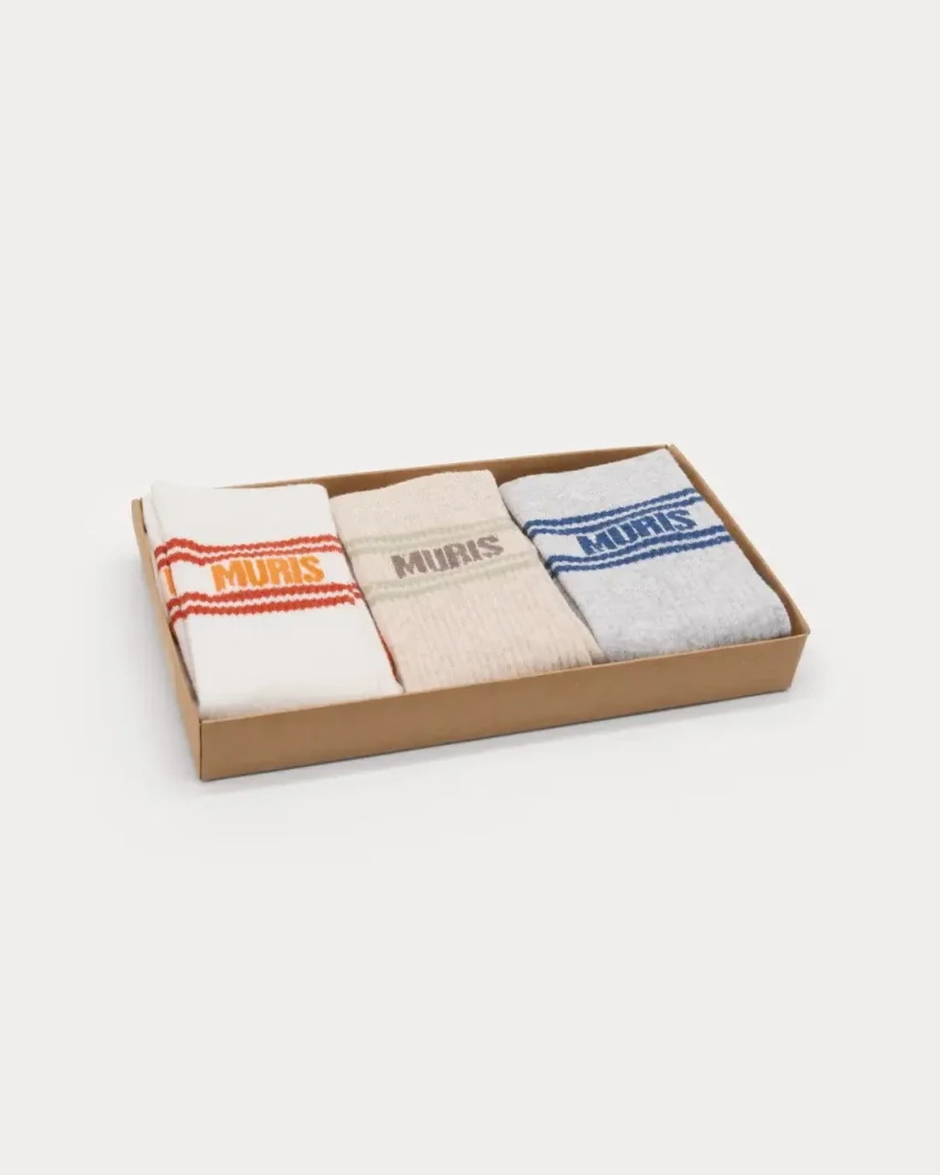 muris_product_striped_socks_she_studio_4 MURIS ČARAPE MIX BEŽ/BIJELE/SIVE