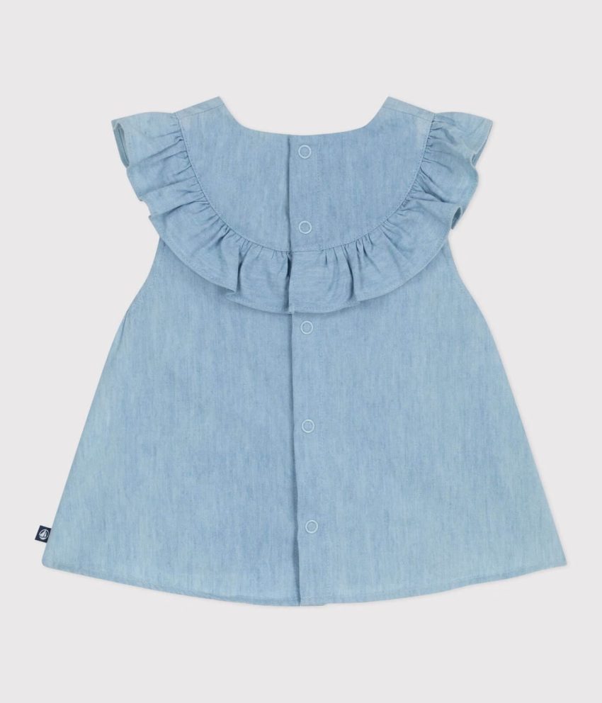 BLUZICA S VOLANIMA DENIM
