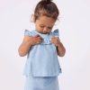 BLUZICA S VOLANIMA DENIM
