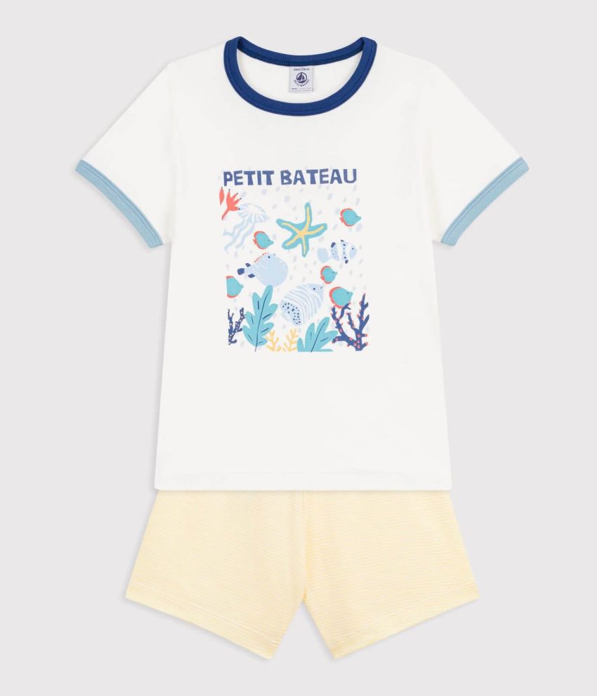 PETIT BATEAU PIDŽAMA KRATKA OCEAN