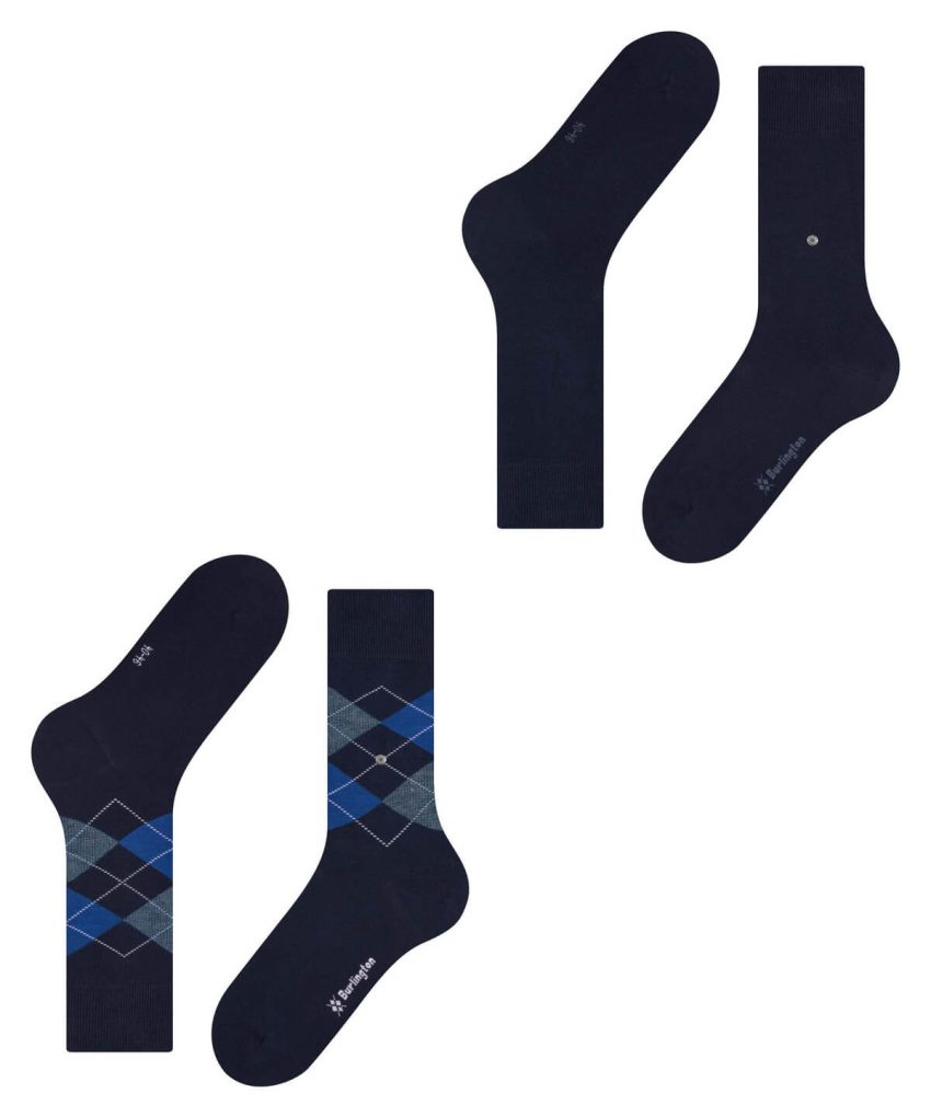 BURLINGTON ČARAPE ARGYLE MARINE