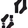BURLINGTON ČARAPE ARGYLE BLACK