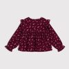 SAMTENA BLUZA BORDO CVJETIĆI