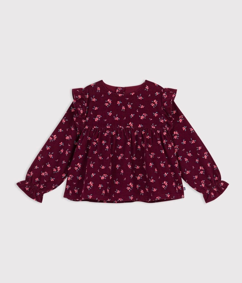 SAMTENA BLUZA BORDO CVJETIĆI