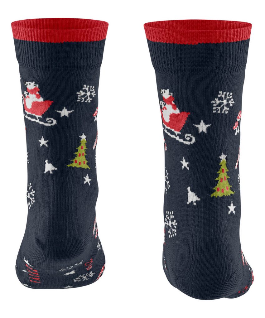 FALKE NOGAVICE BEARY X-MAS SPACE BLUE