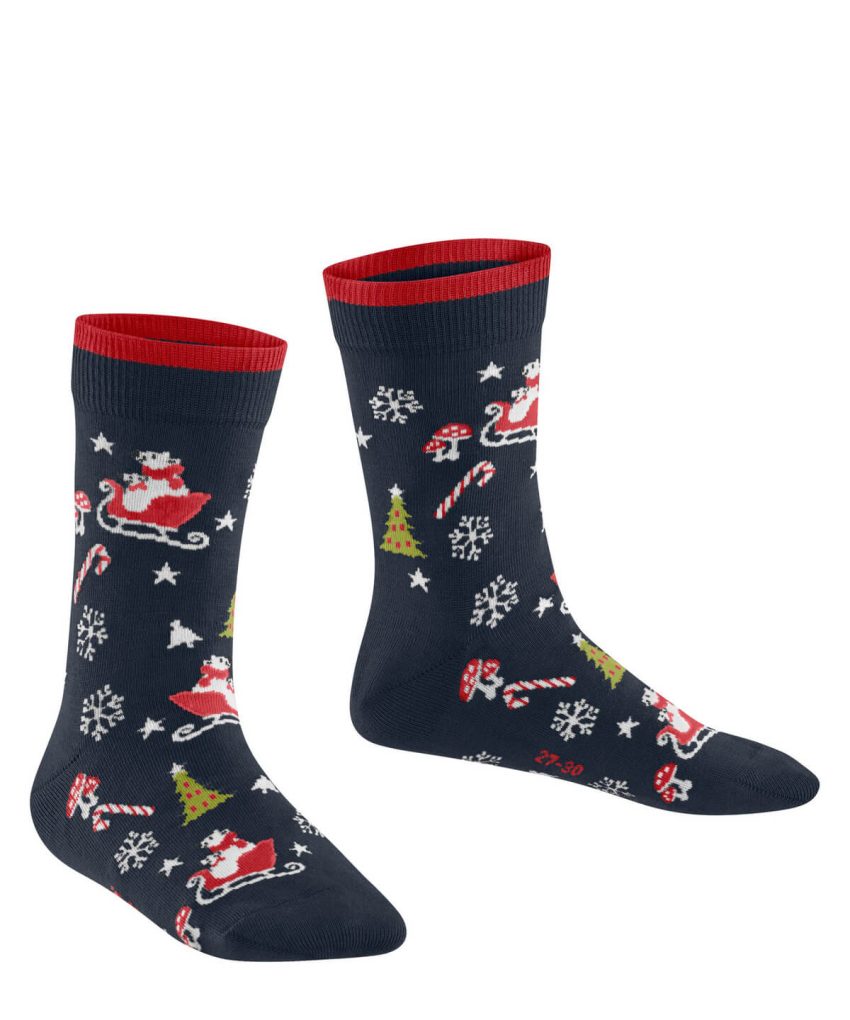 FALKE NOGAVICE BEARY X-MAS SPACE BLUE