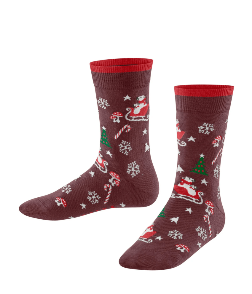 FALKE NOGAVICE BEARY X-MAS RUBY