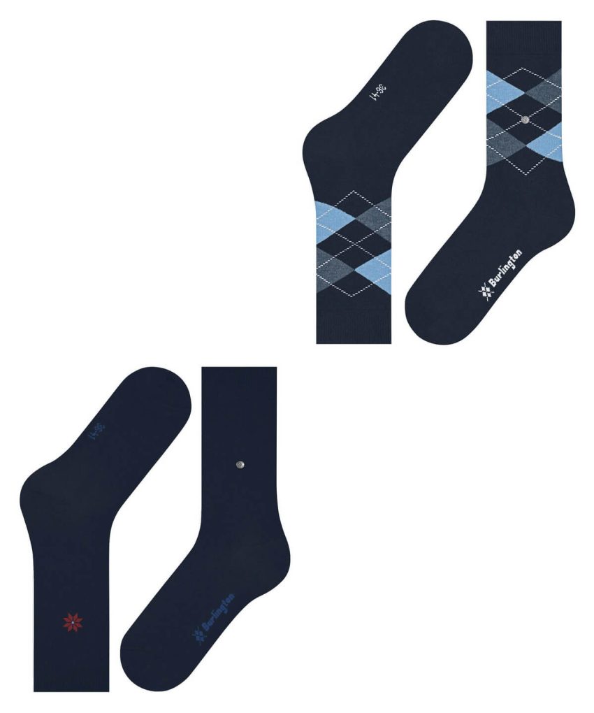 20714 600 (3) BURLINGTON ČARAPE EVERYDAY X-MAS 2X BLUE
